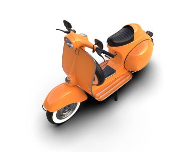 Scooter arka planda izole edilmiş. 3d görüntüleme - illüstrasyon