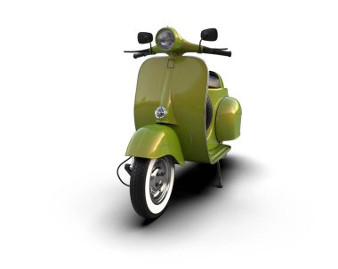 Scooter arka planda izole edilmiş. 3d görüntüleme - illüstrasyon