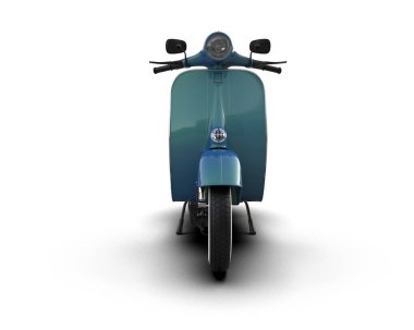 Scooter arka planda izole edilmiş. 3d görüntüleme - illüstrasyon
