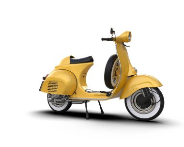 Scooter arka planda izole edilmiş. 3d görüntüleme - illüstrasyon