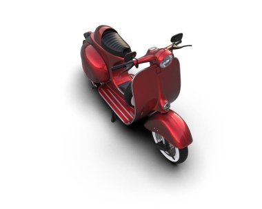 Scooter arka planda izole edilmiş. 3d görüntüleme - illüstrasyon