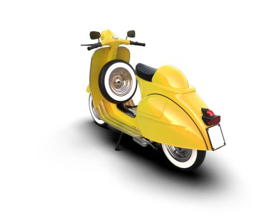 Scooter arka planda izole edilmiş. 3d görüntüleme - illüstrasyon