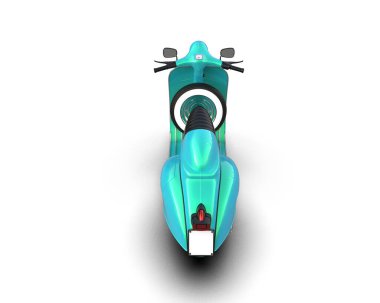 Scooter arka planda izole edilmiş. 3d görüntüleme - illüstrasyon