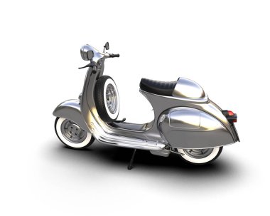 Scooter arka planda izole edilmiş. 3d görüntüleme - illüstrasyon