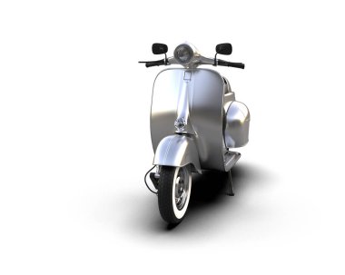 Scooter arka planda izole edilmiş. 3d görüntüleme - illüstrasyon