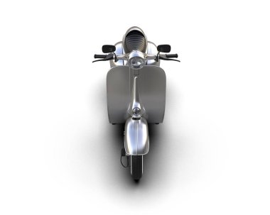 Scooter arka planda izole edilmiş. 3d görüntüleme - illüstrasyon