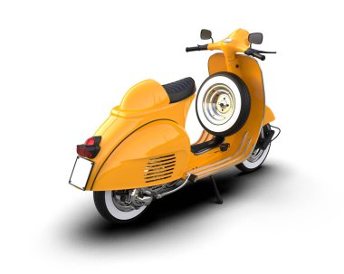 Scooter arka planda izole edilmiş. 3d görüntüleme - illüstrasyon