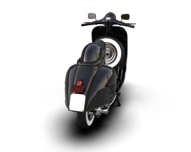 Scooter arka planda izole edilmiş. 3d görüntüleme - illüstrasyon