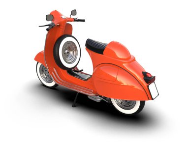 Scooter arka planda izole edilmiş. 3d görüntüleme - illüstrasyon
