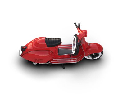 Scooter arka planda izole edilmiş. 3d görüntüleme - illüstrasyon