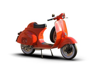 Scooter arka planda izole edilmiş. 3d görüntüleme - illüstrasyon