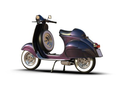 Scooter arka planda izole edilmiş. 3d görüntüleme - illüstrasyon