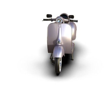 Scooter arka planda izole edilmiş. 3d görüntüleme - illüstrasyon