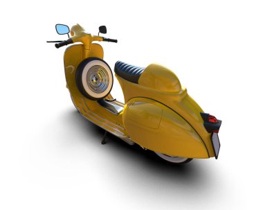 Scooter arka planda izole edilmiş. 3d görüntüleme - illüstrasyon