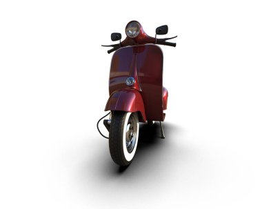 Scooter arka planda izole edilmiş. 3d görüntüleme - illüstrasyon