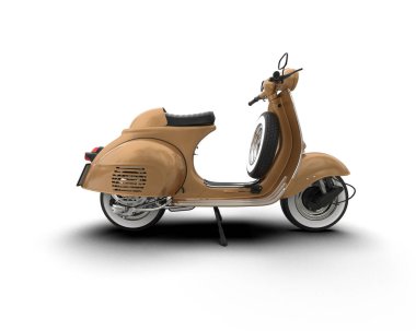 Scooter arka planda izole edilmiş. 3d görüntüleme - illüstrasyon