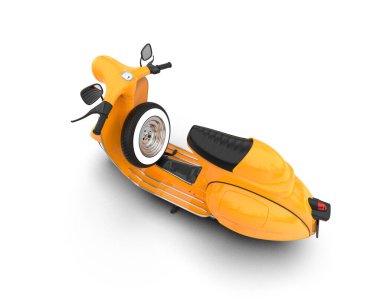 Scooter arka planda izole edilmiş. 3d görüntüleme - illüstrasyon