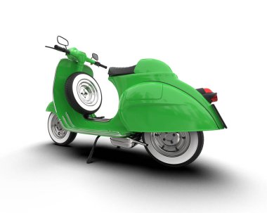 Scooter arka planda izole edilmiş. 3d görüntüleme - illüstrasyon