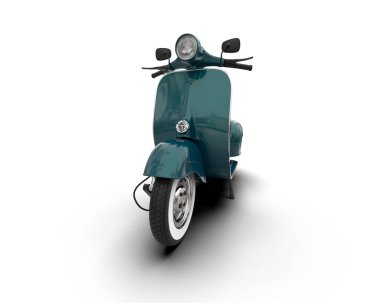 Scooter arka planda izole edilmiş. 3d görüntüleme - illüstrasyon