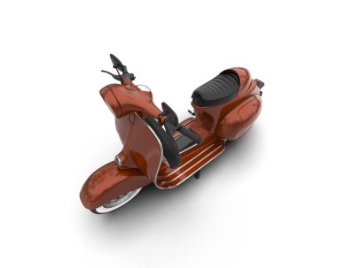 Scooter arka planda izole edilmiş. 3d görüntüleme - illüstrasyon