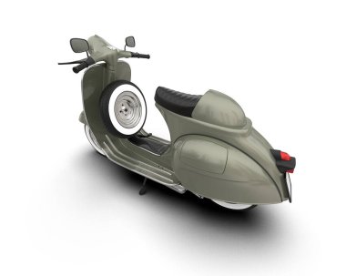 Scooter arka planda izole edilmiş. 3d görüntüleme - illüstrasyon