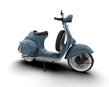 Scooter arka planda izole edilmiş. 3d görüntüleme - illüstrasyon