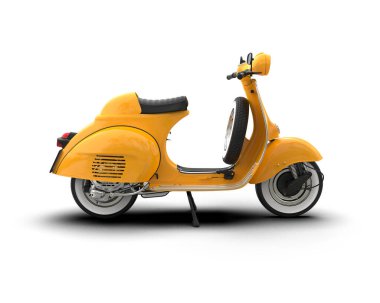 Scooter arka planda izole edilmiş. 3d görüntüleme - illüstrasyon