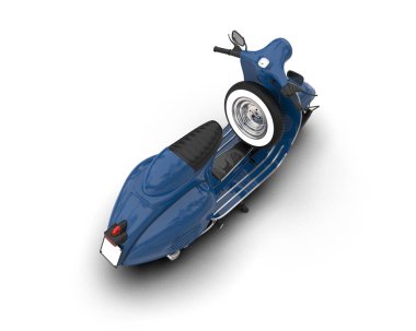 Scooter arka planda izole edilmiş. 3d görüntüleme - illüstrasyon