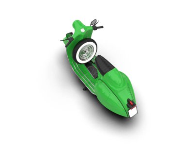 Scooter arka planda izole edilmiş. 3d görüntüleme - illüstrasyon