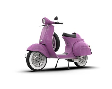 Scooter arka planda izole edilmiş. 3d görüntüleme - illüstrasyon