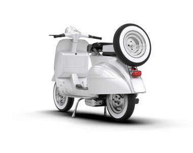 Scooter arka planda izole edilmiş. 3d görüntüleme - illüstrasyon