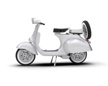 Scooter arka planda izole edilmiş. 3d görüntüleme - illüstrasyon