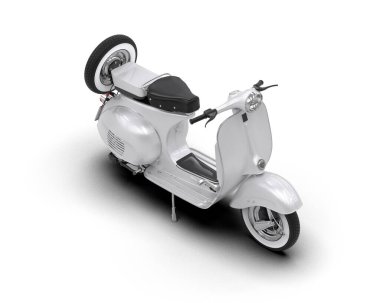 Scooter arka planda izole edilmiş. 3d görüntüleme - illüstrasyon