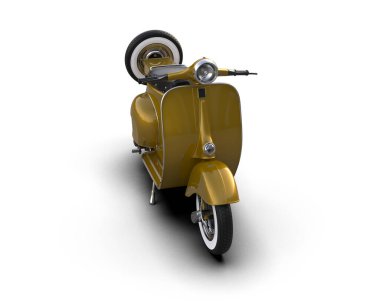 Scooter arka planda izole edilmiş. 3d görüntüleme - illüstrasyon