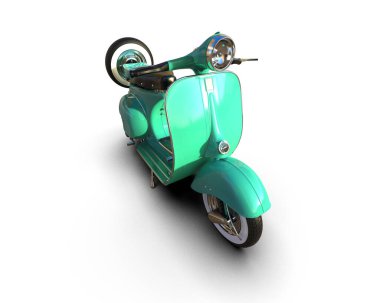 Scooter arka planda izole edilmiş. 3d görüntüleme - illüstrasyon