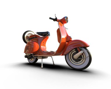 Scooter arka planda izole edilmiş. 3d görüntüleme - illüstrasyon