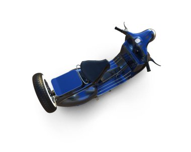 Scooter arka planda izole edilmiş. 3d görüntüleme - illüstrasyon