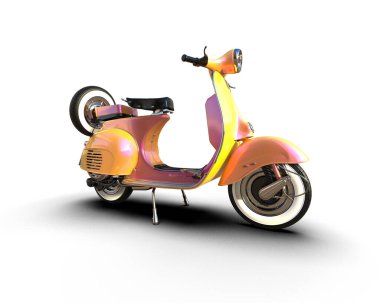 Scooter arka planda izole edilmiş. 3d görüntüleme - illüstrasyon