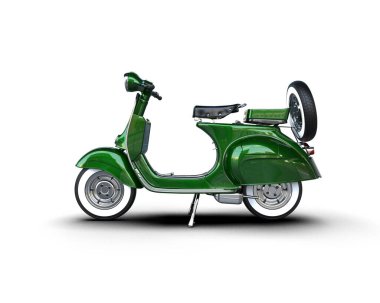 Scooter arka planda izole edilmiş. 3d görüntüleme - illüstrasyon