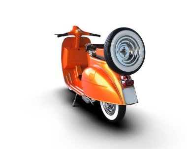 Scooter arka planda izole edilmiş. 3d görüntüleme - illüstrasyon