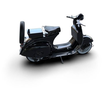 Scooter arka planda izole edilmiş. 3d görüntüleme - illüstrasyon