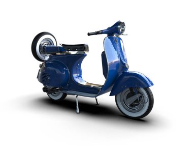 Scooter arka planda izole edilmiş. 3d görüntüleme - illüstrasyon