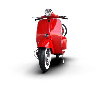 Scooter arka planda izole edilmiş. 3d görüntüleme - illüstrasyon