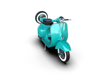 Scooter arka planda izole edilmiş. 3d görüntüleme - illüstrasyon