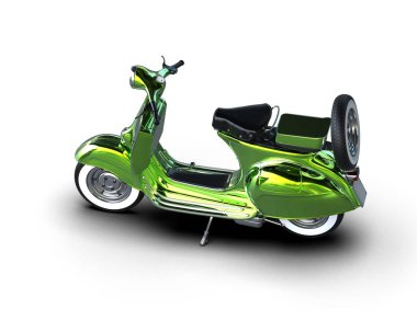 Scooter arka planda izole edilmiş. 3d görüntüleme - illüstrasyon