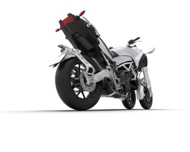 Arka planda süper motor izole edilmiş. 3d görüntüleme - illüstrasyon