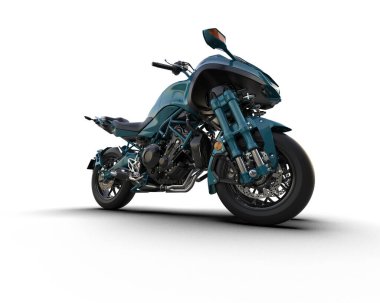 Arka planda süper motor izole edilmiş. 3d görüntüleme - illüstrasyon