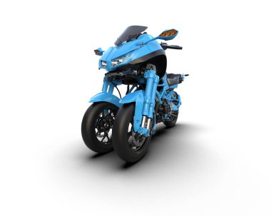 Arka planda süper motor izole edilmiş. 3d görüntüleme - illüstrasyon