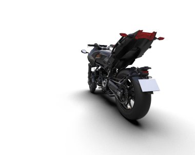 Arka planda süper motor izole edilmiş. 3d görüntüleme - illüstrasyon