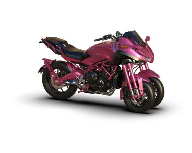 Arka planda süper motor izole edilmiş. 3d görüntüleme - illüstrasyon